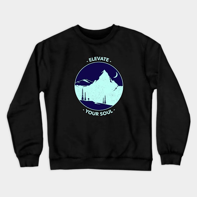 Elevate Your Soul Mountain Trekking Crewneck Sweatshirt by MadeWithLove